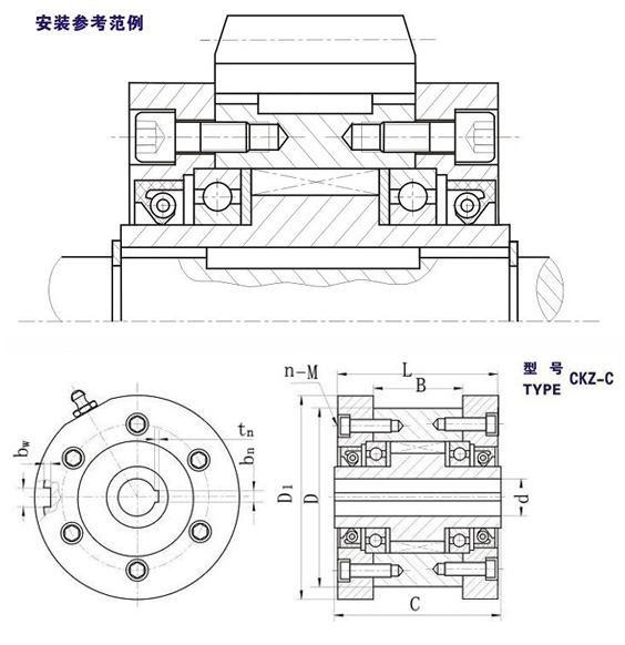 CKZ-C滚柱式超越香蕉视频入口结构图