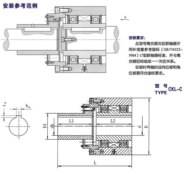 CKL-C楔块单向香蕉视频入口型号