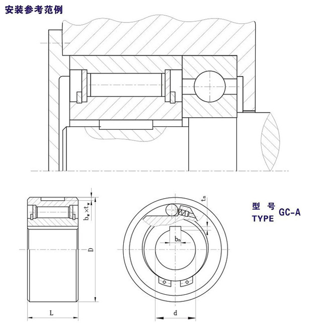 GC-A滚柱单向香蕉视频入口结构图