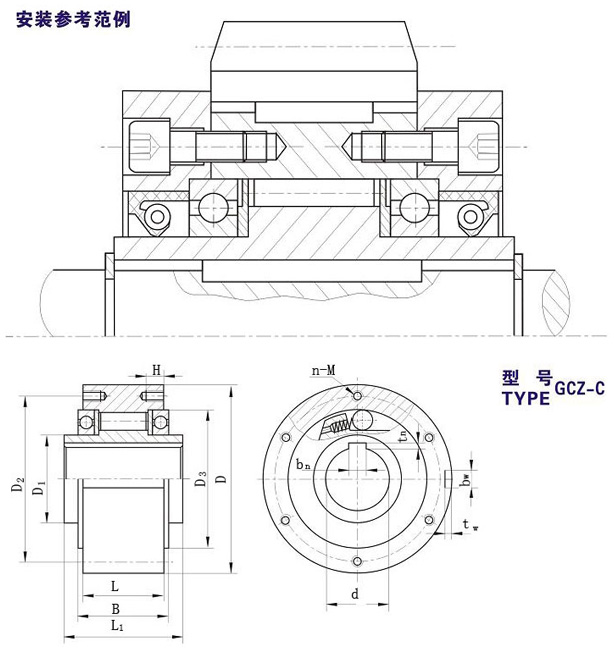 GCZ-C滚柱式单向香蕉视频入口型号