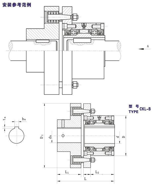 CKL-B楔块式单向香蕉视频入口型号